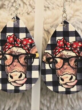 Cow Print Earrings